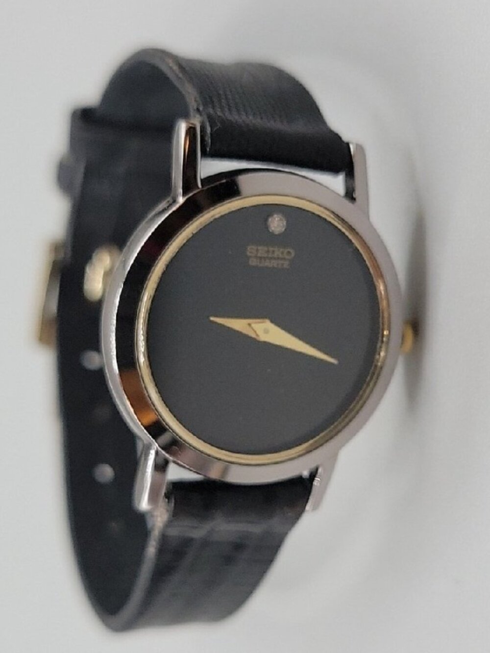 Vintage Seiko 1N00-0C99 Ultra Slim Minimalist Watch Diamond Accent 26mm 7" - Picture 6 of 16